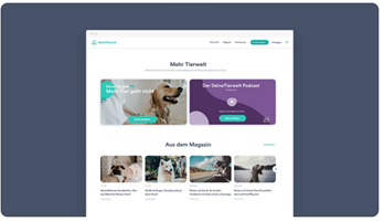 Corporate design, UI and X for a pet platform